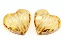 Swarovski, margele inima, golden shadow, 8mm - x2