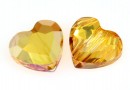 Swarovski, margele inima, metallic sunshine, 8mm - x2