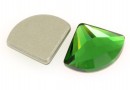 Swarovski, cabochon evantai, dark moss green, 10mm - x1