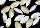 Swarovski navette, fancy chaton, aurore boreale, 4mm - x10