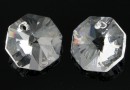 Swarovski, pandantiv octogon, crystal, 12mm - x2