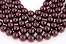 Swarovski pearls, burgundy, 14mm - x2