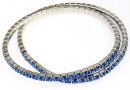 Bratara Swarovski 1088 capri blue, placata cu rodiu, 18cm - x1