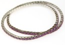 1088 Swarovski Cyclamen Opal bracelet, rhodium plated, 18cm - x1