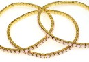 1088 Swarovski rose water opal bracelet, gold plated, 18cm - x1