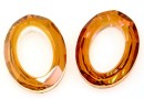 Swarovski, cosmic oval fancy, copper, 22x16mm - x1