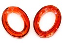 Swarovski, cosmic oval fancy, red magma, 22x16mm - x1