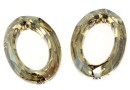 Swarovski, cosmic oval fancy, golden shadow calvsi, 22x16mm - x1