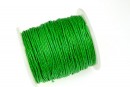 Bobina snur ata cerata, verde crud, 1mm - 82m