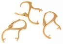 Earring findings, gold-plated 925 silver, pink, for 10-12mm - x1pair