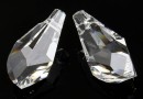 Swarovski, pandantiv picatura poligon, crystal, 17mm - x1