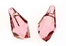 Swarovski, pandantiv picatura poligon, antique pink, 13mm - x1