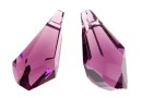 Swarovski, pandantiv picatura poligon, amethyst, 13mm - x1