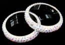 Swarovski, pave ring, aurore boreale, 18.5mm - x1