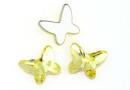 Swarovski, butterfly cabochon, jonquil, 12mm - x1