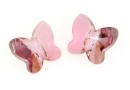 Swarovski, margele fluture, antique pink, 6mm - x2
