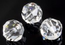 Swarovski, margele, rotund fatetat, crystal, 10mm - x2