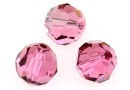 Swarovski, margele, rotund fatetat, rose satin, 10mm - x2