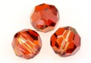 Swarovski, margele, rotund fatetat, red magma, 10mm - x2