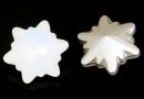 Swarovski, fancy edelweiss, white opal, 14mm - x1