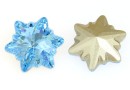 Swarovski, fancy edelweiss, aquamarine, 14mm - x1