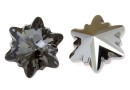 Swarovski, fancy edelweiss, silver night, 14mm - x1