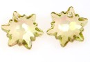 Swarovski, pandantiv edelweiss, luminous green, 14mm - x1