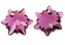 Swarovski, pandantiv edelweiss, amethyst, 28mm - x1