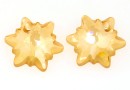 Swarovski, pandantiv edelweiss, gold. shadow frosted, 18mm - x1