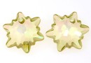 Swarovski, pandantiv edelweiss, lum. green frosted, 18mm - x1