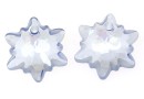 Swarovski, pandantiv edelweiss, blue shade frosted, 18mm - x1