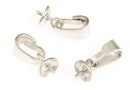 Sistem prindere pandantiv, argint 925 placat cu rodiu, 12x5mm - x1