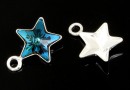 Pendant base, 925 silver, for Swarovski star 10mm - x1