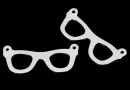 Link ochelari argint 925, 27.5x11.5mm  - x1
