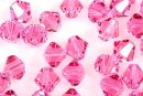 Swarovski, bicone bead, rose, 8mm - x10