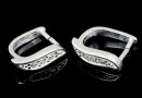 Sistem prindere pandantiv, cu cristale, argint 925, 11x8.5mm - x1