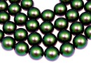 Swarovski pearls, scarabaeus green, 14mm - x2