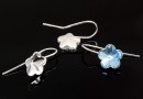 Earring findings, 925 silver, Swarovski flower 10mm - x1pair