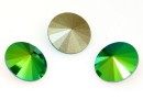 Swarovski, rivoli, scarabaeus green, 14mm - x1