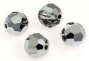 Swarovski, margele, rotund fatetat, light chrome, 4mm - x10