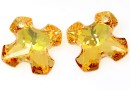 Swarovski, pandantiv greek cross, metallic sunshine, 18mm - x1