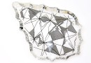 Swarovski, pandantiv flat baroque, crystal geometric design, 76mm - x1