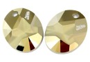 Swarovski, pandantiv kaputt oval, metallic light gold, 26mm - x1