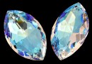 Swarovski, pandantiv marchiza, blue aurore boreale, 38mm - x1