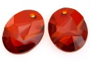 Swarovski, pandantiv kaputt oval, red magma, 26mm - x1