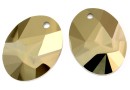 Swarovski, pandantiv kaputt oval, metallic light gold, 26mm - x1