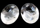 Swarovski, kaputt oval pendant, crystal, 36mm - x1