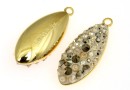 Swarovski, pand. pave placat cu aur, gold. sh. metallic gold, 20mm - x1