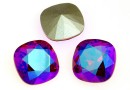 Swarovski, fancy square, fuchsia blue AB, 12mm - x1