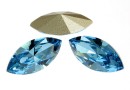 Swarovski navette, fancy chaton, aquamarine, 10mm - x4